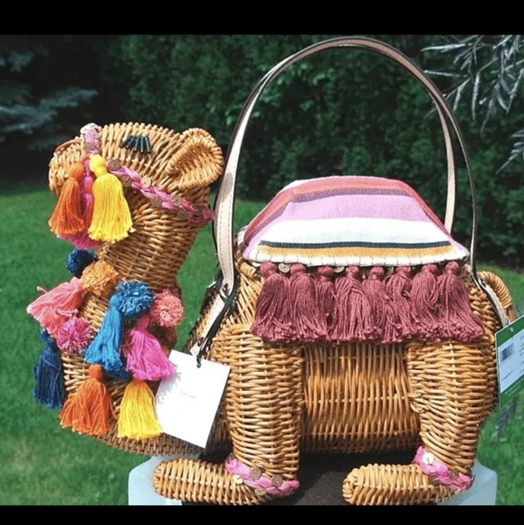 NWT KATE SPADE RARE CAMEL SPICE THINGS UP BAG PURSE - Picture 2 of 8